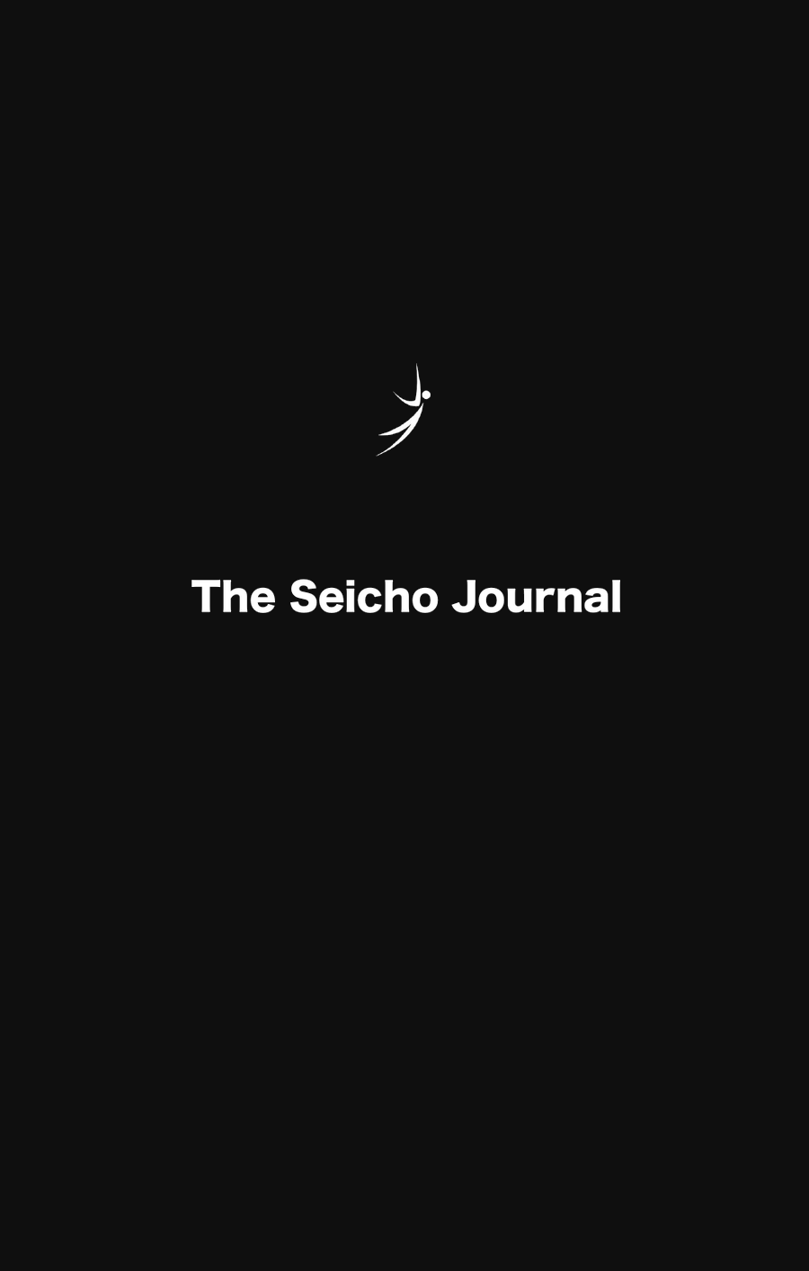 La couverture du Seicho Journal : noire, avec le logo et le titre.